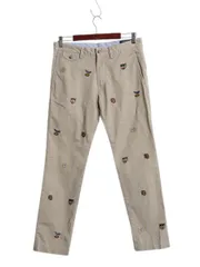 【お得なクーポン配布中!】 ポロ ラルフローレン 総柄 チノ パンツ メンズ 30 30 / ストレッチ コットン ストレート アーミー タイプ ノータック スラックス SLIM FIT