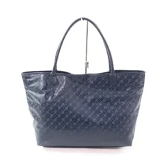 ⭐️新品未使用⭐️　ゲラルディーニ　ソフティ　ハンドバッグ　PVC×レザー　ネイビー GHERARDINI ゲラルディーニ SOFTY ソフティ バイカラー トート