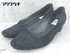 ◇ Le Talon ルタロン チャンキーヒール パンプス サイズ24 ブラック レディース  【1002800377022】