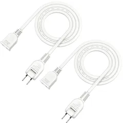 【新着商品】延長コード 1m 短い ホワイト 2本セット コンセント 1個口 180度スイングプラグ 電源延長コード 15A 1500W 1m 火災予防絶縁キャップ付き ACアダプタ用 耐寒 耐熱 柔軟性 耐久 すっきり 配線 コード 100センチ ちょっとし