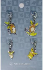 【中古】キーホルダー・マスコット(キャラクター) 172.ピチュー＆025.ピカチュウ＆026.ライチュウ＆A026.ライチュウ(アローラのすがた) 全国ずかんメタルチャーム(4個セット) 「ポケットモンスター」 ポケモンセンター限定