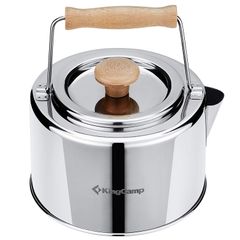 KingCamp キャンプ ケトル やかん 小型 直火対応 コーヒー ティーポット ケトル 1.2L コンパクト ステンレス 軽量 キャンプ用品 アウトドア ヤカン バーベキュー用 ハイキング ソロキャンプ 収納袋付き