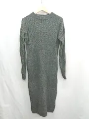 ◇ ⊇ ROPE' ロペ 長袖 ロング ワンピース サイズ38 グレー レディース E  【1412090015359】