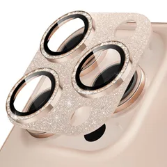 【数量限定】Pro/16 Pro Max用 カメラフィルム iPhone16 キラキラ 9H強化ガラス アルミ合金 耐衝撃 いphone16pro/16pro max カメラ保護 カメラカバー 高透過率 キズ防止 露出オーバー防止 一体化 全面保護 気泡ゼロ