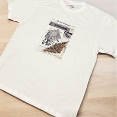 マズリとリクガメプリント半袖Tシャツ XL 白 カメオリジナルプリントTシャツ