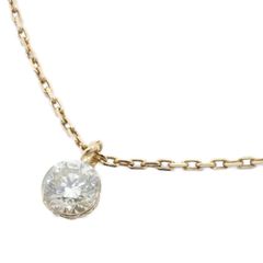 agete アガット 一粒 ネックレス K18YG/ダイヤモンド0.2ct【いおき質店】