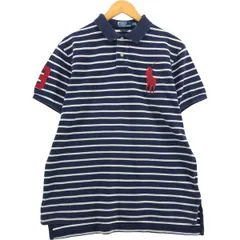 古着 ラルフローレン Ralph Lauren POLO by Ralph Lauren ビッグポニー 半袖 ボーダー ポロシャツ メンズL相当/eaa544192