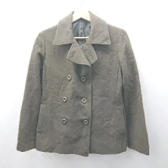 ◇ ⊇ 無印良品 ムジルシリョウヒン ウール混合 長袖 コート サイズ表記なし ブラウン系 レディース E  【1503310010381】