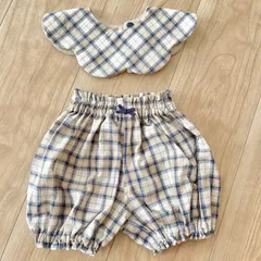 もくもくスタイとかぼちゃパンツ（チェック柄）