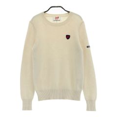 サイズ：O DESCENTE GOLF デサントゴルフ  長袖ニットセーター 総柄 ブラック系 [240101434485] ゴルフウェア レディース ストスト DESCENTE GOLF デサントゴルフ 長袖ニットセーター 総柄