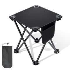 折りたたみ椅子 アウトドアチェア コンパクトイス ［耐荷重200kg認定の『軽量』×『楽々』折り畳み椅子］ (ブラック1)