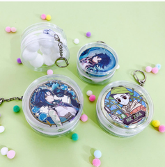 クリア　ミニポーチ　缶バッジ　バッチ　58mm オタ活　推し活　原神 あんスタ ブルーロック