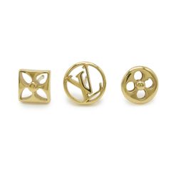 LOUIS VUITTON ルイ ヴィトン ピアス クレイジー イン ロック スタッドピアス GP ゴールド M00395