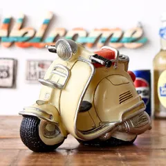 貯金箱 バイク 置物 オブジェ おしゃれ かわいい 500円玉 バンバンカー ベスパ スクーター ヴィンテージ アンティーク アメリカ レトロ 可愛い オートバイ 二輪車 おもしろ ユニーク アメリカン雑貨 インテリア Bang Bang Car Vespa