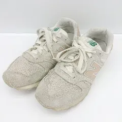 ◇ Θ NEW BALANCE ブランドロゴ入り ローカットスニーカー サイズ24.5 アイボリー系 レディース メンズ E  【1503060025208】のサムネイル