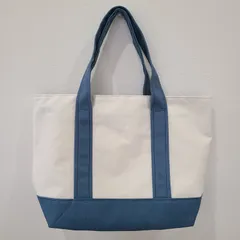 ハンドメイド　トートバッグ　アースブルー