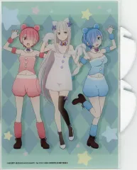 【中古】アクリルスタンド・アクリルパネル レム＆ラム＆エミリア アクリルパネル ふわふわどうぶつコスver.「Re：ゼロから始める異世界生活」