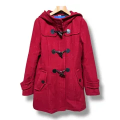 BLUE LABEL CRESTBRIDGE ブルーレーベルクレストブリッジ ダッフルコート ウールコート アウター 裏地チェック柄 ロングコート 防寒 レディース サイズ40 レッド 冬 久喜倉庫店 K356H