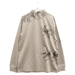 Dior HOMME (ディオールオム) 20SS×DANIEL ARSHAM ダニエルアーシャム オブリーク柄ハイネックカットソー 総柄長袖Tシャツ グレー 023J620C0626のサムネイル