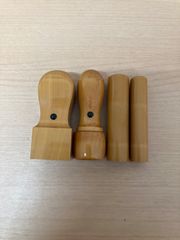 判子　印材　木製　４本セット
