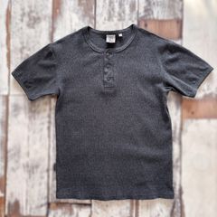 AVIREX ヘンリーネック　半袖　Tシャツ L チャコール