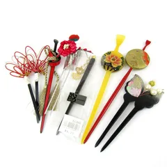 かんざし 8点セット 未使用有 髪飾り 和装小物 ヘアアクセサリー まとめて 大量 レディース 【中古】