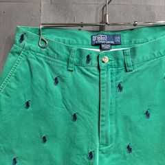 90〜00s Polo by Ralph Lauren PROSPECT SHORT ポニー総柄　グリーン