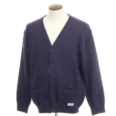 【中古】ワコマリア ウールアクリルモヘヤ ニット カーディガ XL メンズ