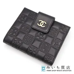 ★超絶＆最終値下げ中★CHANEL アイコンライン　二つ折財布　財布　シルバー シャネル CHANEL 二つ折り 財布 アイコンライン 黒 シルバー