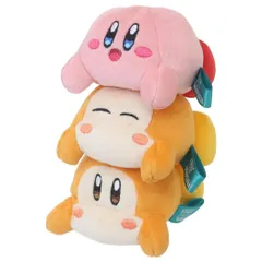 星のカービィ ぬいぐるみ あきれかえるほど…積むぬいぐるみ 3体セット A カービィ play with ワドルディ 三英貿易 プレゼント ミニサイズ キャラクター グッズ 