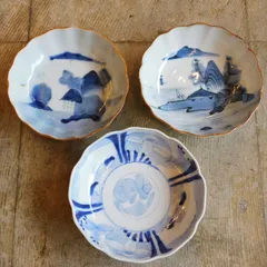 古伊万里　色絵　なます皿　5枚　明治　傷無し　伊万里焼 裏に蝙蝠と雲 古伊万里 色絵 なます皿 5枚 明治 傷無し 伊万里焼 裏に蝙蝠