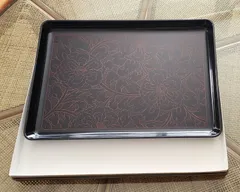 リ*ィ様 輪島塗 お手元箱 沈朱牡丹彫 牡丹文様 角盆 角皿　ボタン 茶托 煎茶 Amazon.co.jp: 輪島塗 お手元箱 沈朱牡丹彫 牡丹文様 角盆 角皿