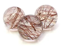 1粒売り レッドルチルクォーツ 16mm パワーストーン バラ売り 天然石 パワーストーン ばら売り ビーズ 穴あき 1玉売り