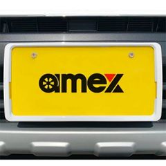 AMEX 青木製作所 ナンバーフレーム 日本製 ホワイト ご当地ナンバー対応 ナンバープレートフレーム 新基準適合品 車検対応 2枚入 軽自動車 普通自動車 中型トラック（～4ｔ）等 AMEX-A11W