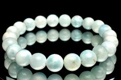 【１点物】カリブ海の宝石 ラリマー　9.5mm　ブレスレット _M10105