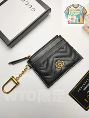 【本日限定特価】GUCCI GG Marmont カードケース 10×7.5×1cm キルティングレザー  [本日特価|新品未使用品]