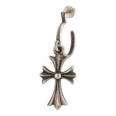 純銀 両耳 2点 シルバー925 CH タイニー クロスピアス 刻印あり 新品 CHROME HEARTS/クロムハーツ ピアス タイニー CHクロスフープ