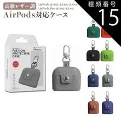 種類15：AirPods 第3世代/ネイビー エアポッズ AirPods保護ケース ワイヤレス イヤホンケース エアポッズケース ハイブランド風 耐衝撃 落下防止フック付き PUレザーカバー かわいい おしゃれ AirPods1 AirPods2 AirPodのサムネイル