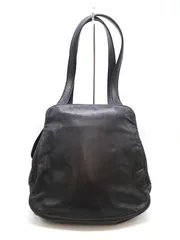 Christian Dior クリスチャンディオール vintage ヴィンテージ CDロゴレザーハンドバッグ ブラック