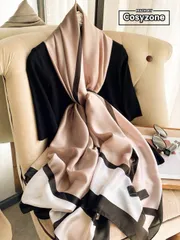 アクセサリー レディース スカーフ 1個 カラーブロック スカーフ エレガントでクラシックなデザインの男女兼用スカーフ、バンダナ、ヘアバンド、ヘッドバンド、見た目のアクセントに最適なプレゼント