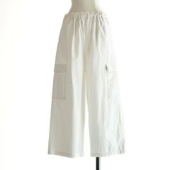 ヤンマ産業 】新品未使用 会津木綿 キュロットパンツ(オフホワイト