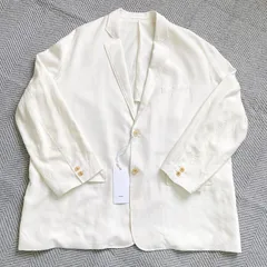 【美品】 Graphpaper グラフペーパー 2Bジャケット リネン キュプラ ジャケット Linen Cupro Jacket GM241-20235 ホワイト 生成り サイズ3 Mサイズ メンズ 24SSのサムネイル
