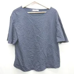 ◇ ⊂Φ JOURNAL STANDARD relume 半袖 カットソー ブラウス サイズF ネイビー レディース E  【1502180043048】