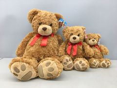 テディベア 3点まとめセット ぬいぐるみ サイズ違い teddy bear 未使用 2506LT061のサムネイル