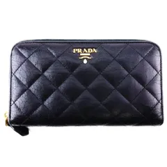 PRADA キルティング ブラック長財布 PRADA プラダキルティング チェーンウォレット長財布 - メルカリ