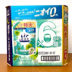 レノア超消臭1WEEK 840ml×6個 柔軟剤 速乾 消臭 花粉ブロック 部屋干し 夜干し 詰め替え フレッシュグリーン