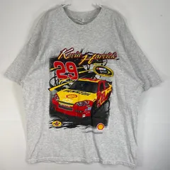 古着 00’s/00年代 ナスカー NASCAR 半袖Tシャツ レーシング モーターカルチャー 大きいサイズ XL ヘザーグレー 両面プリント メンズ