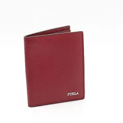 良品 フルラ ワインレッド レザー メンズ/レディース折り財布 2000000 NSK OMI