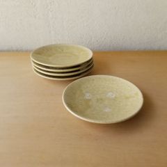 豆皿　5枚セット　まめ皿 小皿 黄瀬戸 古瀬戸 瀬戸 民藝 作家