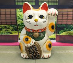 まねきねこ ビッグ 招き猫 昭和 レトロ lucky cat 貯金箱 - メルカリ